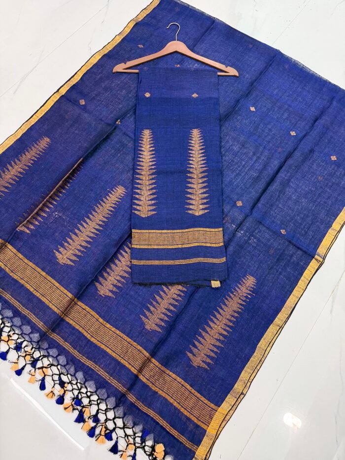 Pure Linen Top & Dupatta Set (Unstitched)