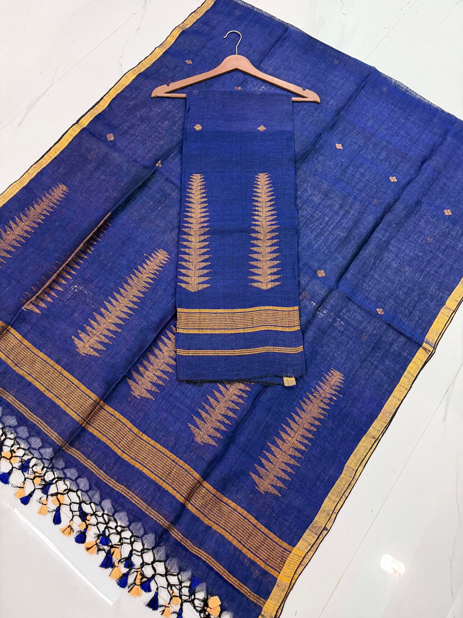 Pure Linen Top & Dupatta Set (Unstitched)