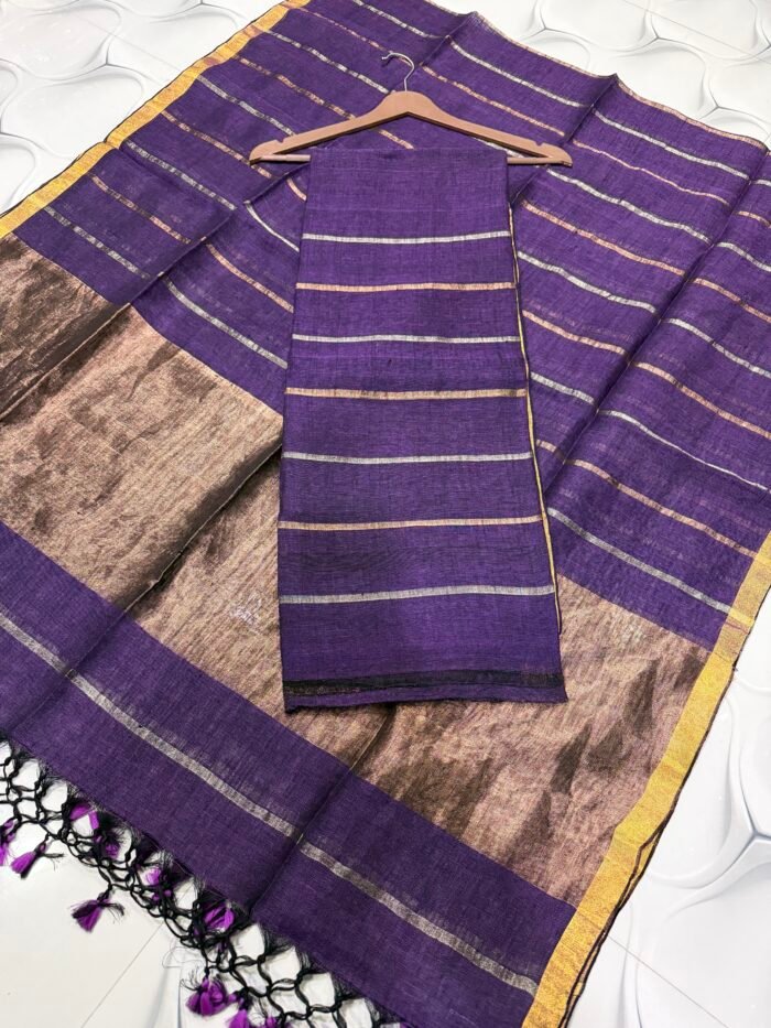 Pure Linen Jamdani Top & Dupatta Set – Elegant 2 Piece