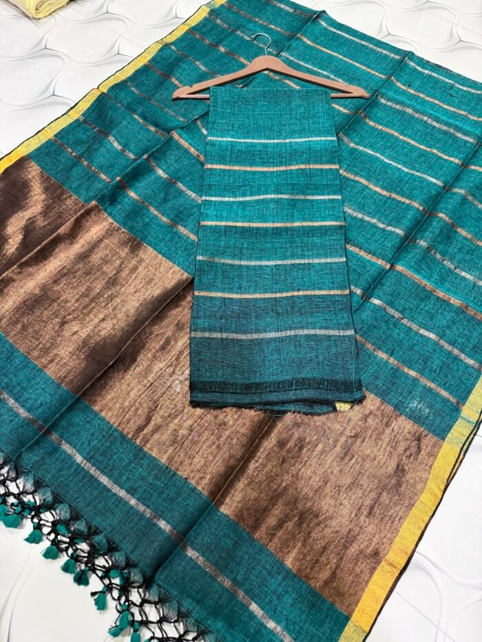 Pure Linen Jamdani Top & Dupatta Set – Elegant 2 Piece