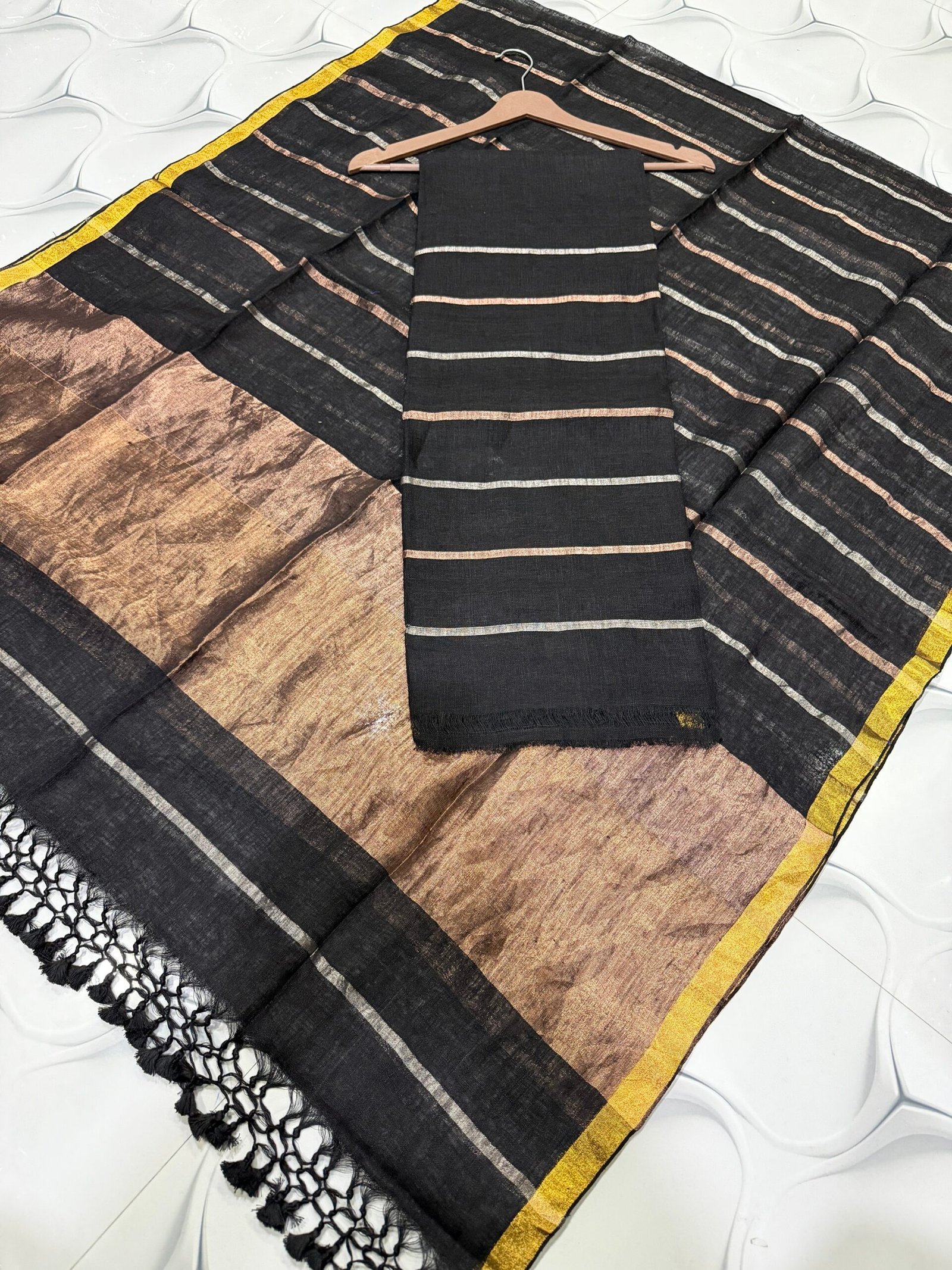 Pure Linen Jamdani Top & Dupatta Set – Elegant 2 Piece