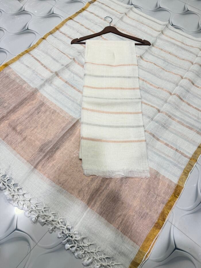 Pure Linen Jamdani Top & Dupatta Set – Elegant 2 Piece