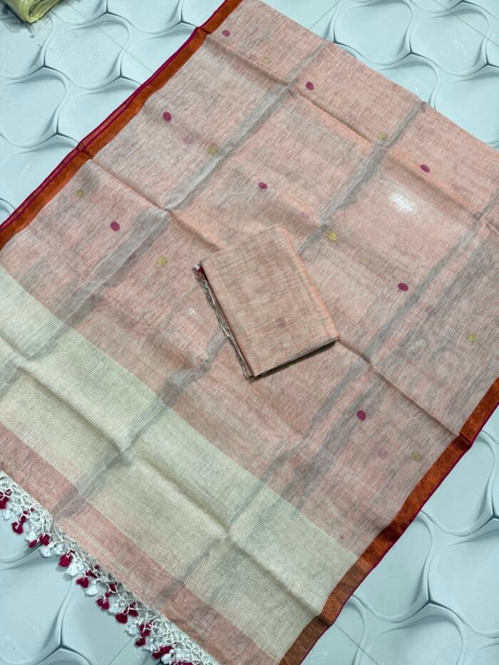 Tissue Linen Top & Dupatta Set (Unstitched)