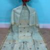 Pure Linen Top & Dupatta Set with Woven Buti Work (2-Piece)