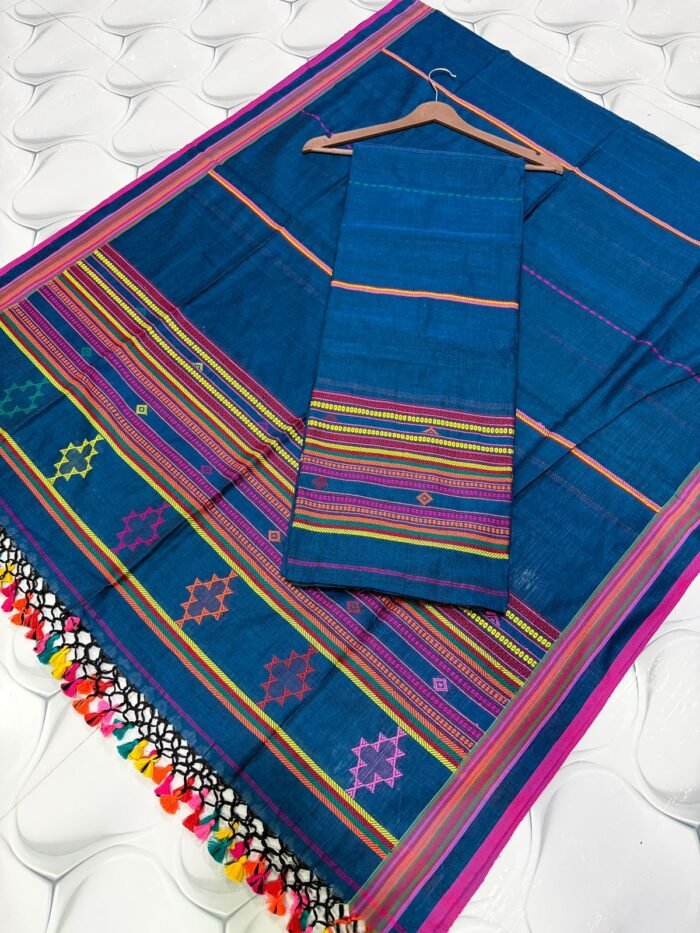 Bhojodi Cotton Top & Dupatta Set – Handwoven Tribal Elegance (2-Piece)