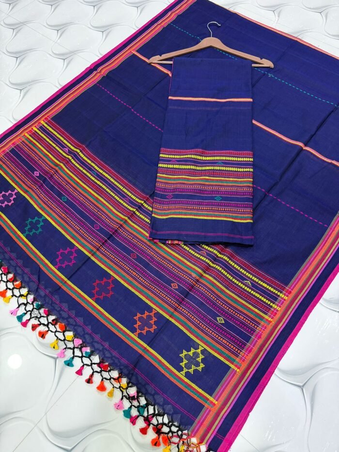 Bhojodi Cotton Top & Dupatta Set – Handwoven Tribal Elegance (2-Piece)