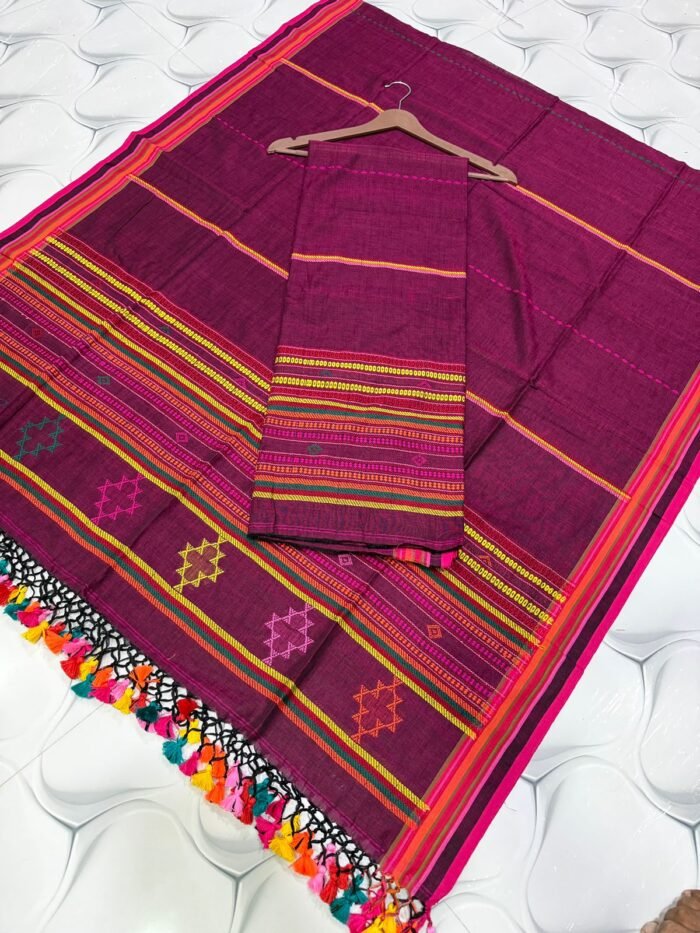 Bhojodi Cotton Top & Dupatta Set – Handwoven Tribal Elegance (2-Piece)