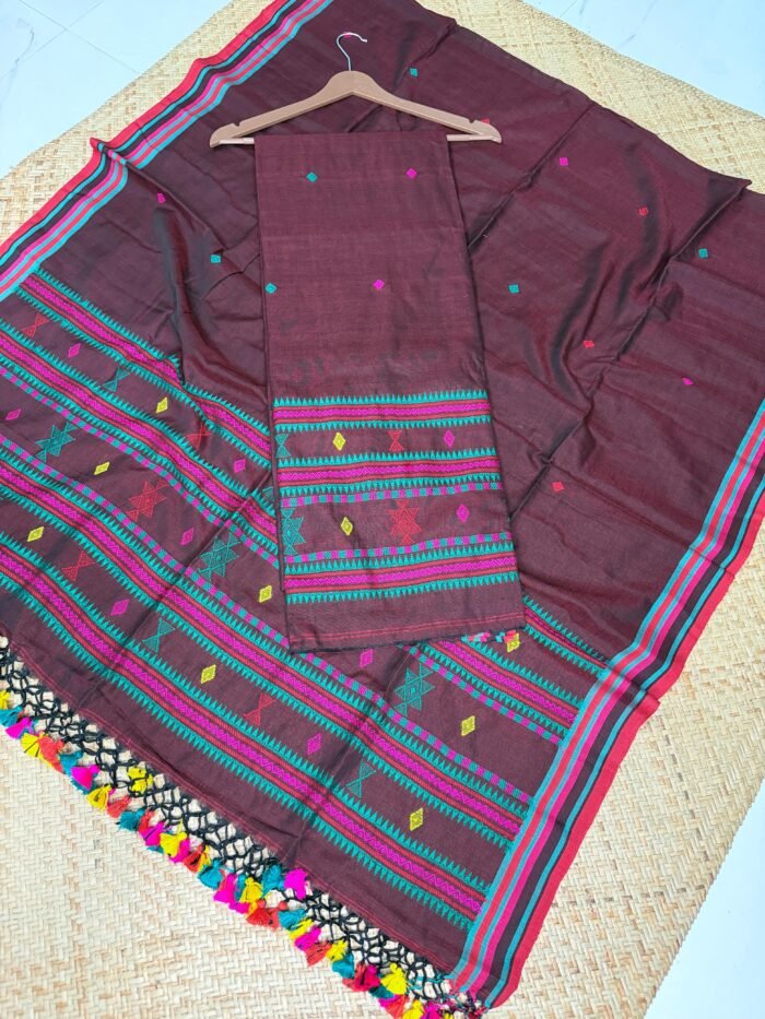 Pure Cotton Top & Dupatta Set with Traditional Woven Design (2-Piece)