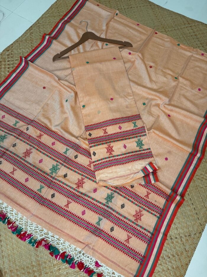 Pure Cotton Top & Dupatta Set with Traditional Woven Design (2-Piece)