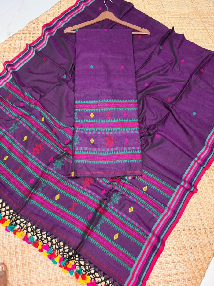 Pure Cotton Top & Dupatta Set with Traditional Woven Design (2-Piece)