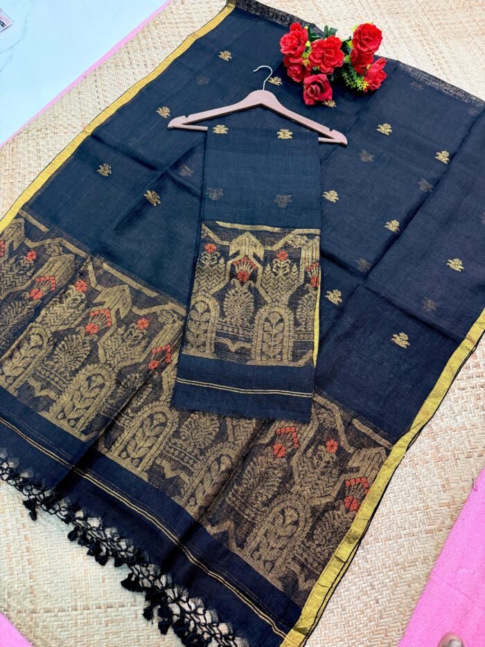Pure Linen Artistic Woven Suit – Unstitched 2-Piece Set