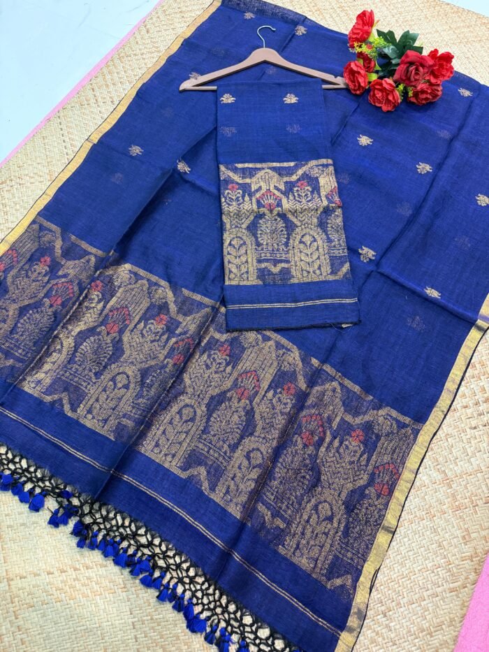 Pure Linen Artistic Woven Suit – Unstitched 2-Piece Set