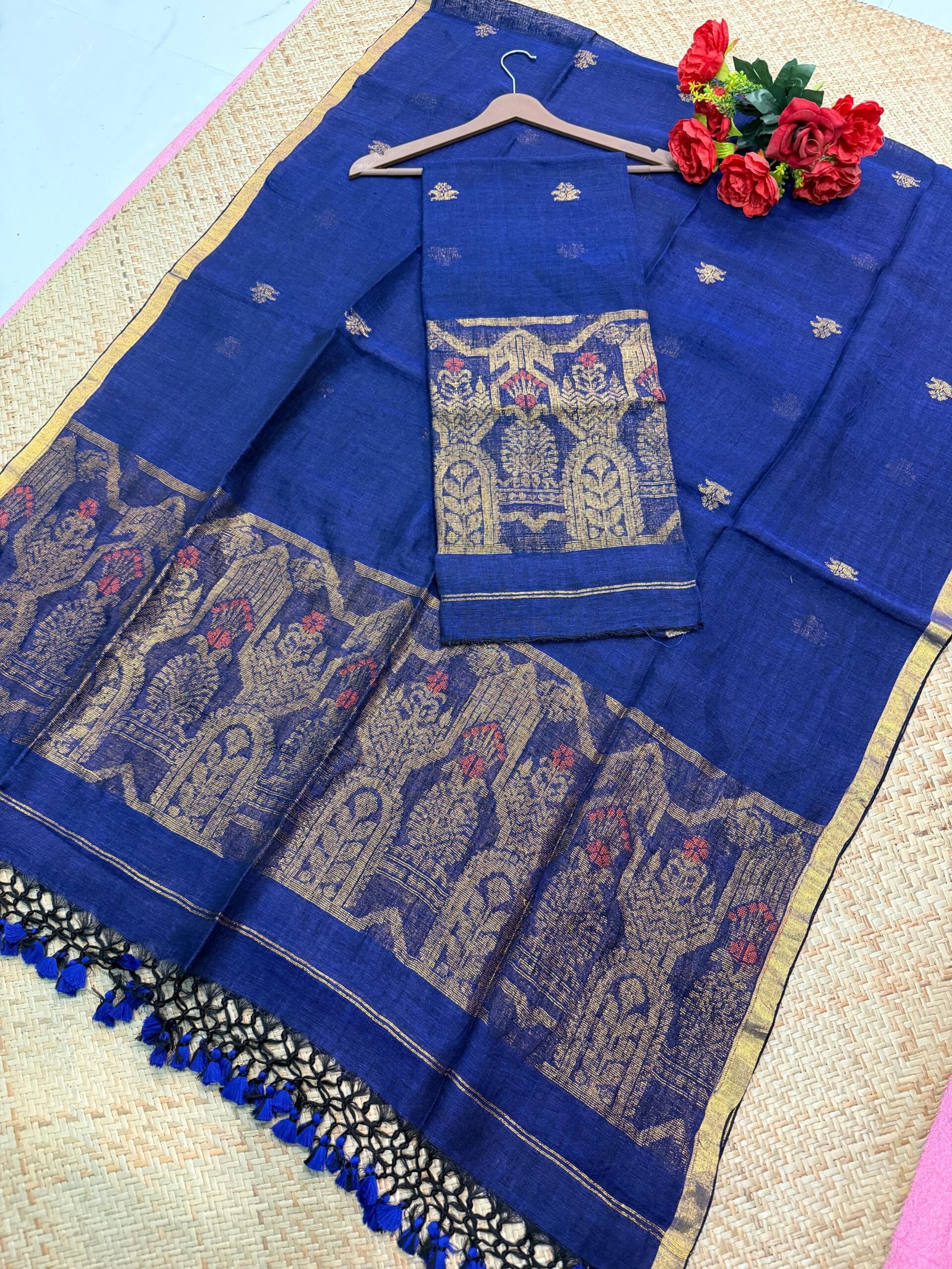 Pure Linen Artistic Woven Suit – Unstitched 2-Piece Set
