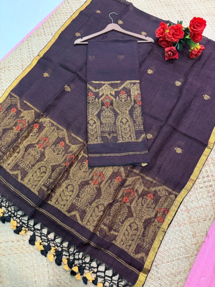Pure Linen Artistic Woven Suit – Unstitched 2-Piece Set