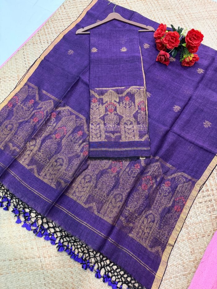 Pure Linen Artistic Woven Suit – Unstitched 2-Piece Set