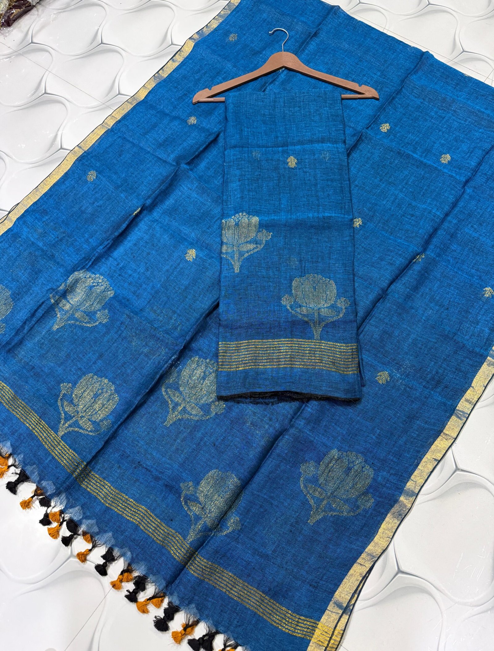 Pure Linen Woven Suit – Unstitched Elegant 2-Piece Set