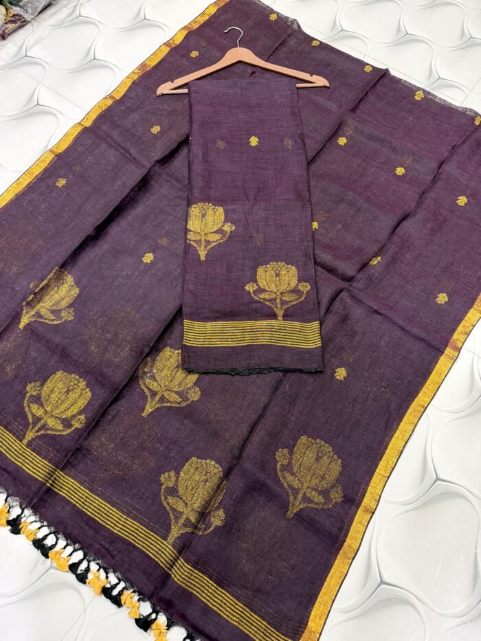 Pure Linen Woven Suit – Unstitched Elegant 2-Piece Set