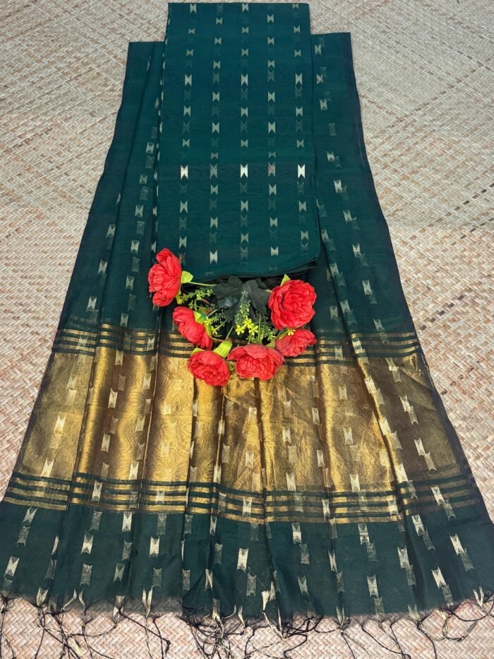 Maheshwari Handloom Top & Dupatta Set (Unstitched)