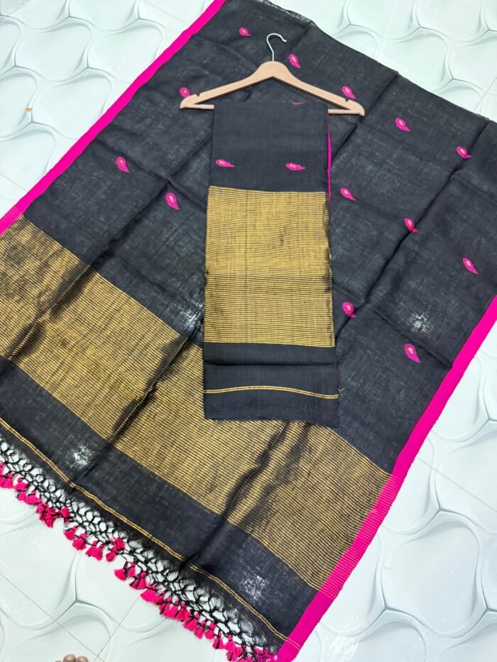 Classic Linen Paithani Top & Dupatta Set