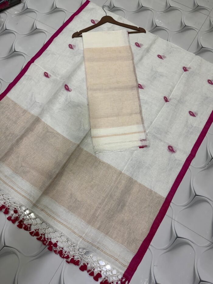 Classic Linen Paithani Top & Dupatta Set