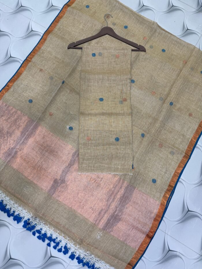 Pure Linen Top & Dupatta Set (2-Piece)
