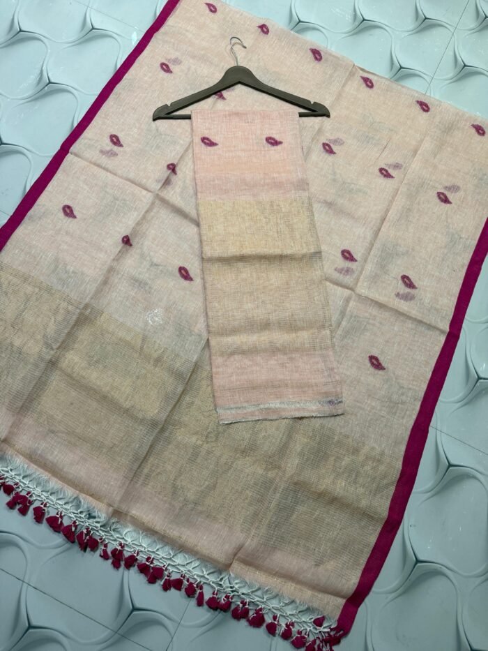 Classic Linen Paithani Top & Dupatta Set