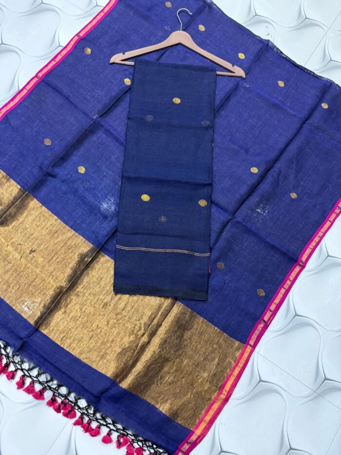 Pure Linen Top & Dupatta Set (2-Piece)