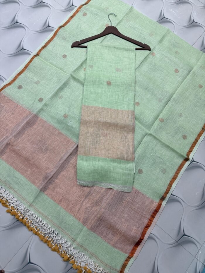 Pure Linen Top & Dupatta Set (2-Piece)