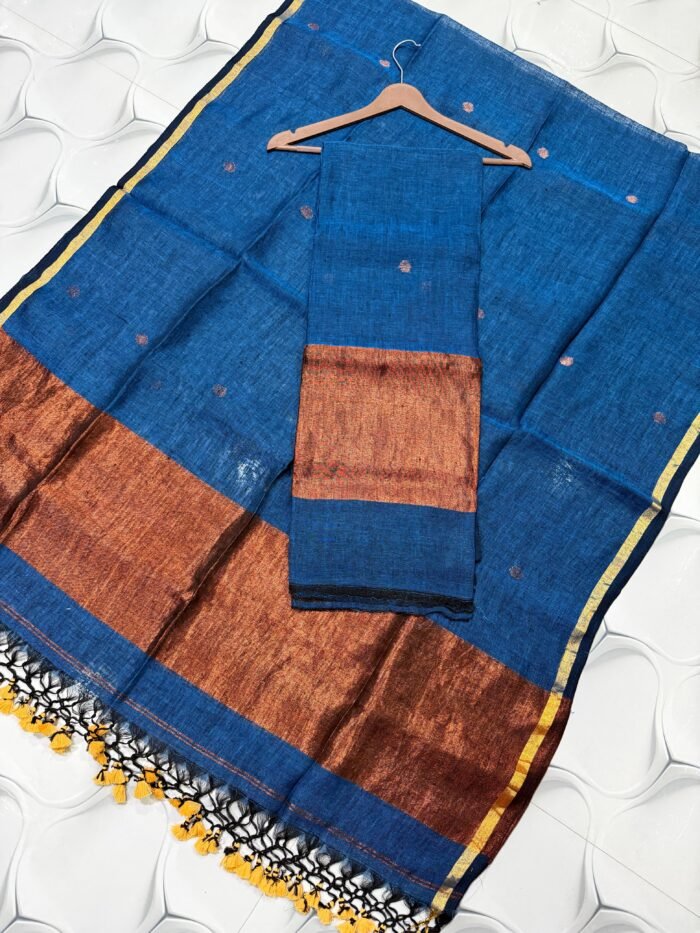 Pure Linen Top & Dupatta Set (2-Piece)