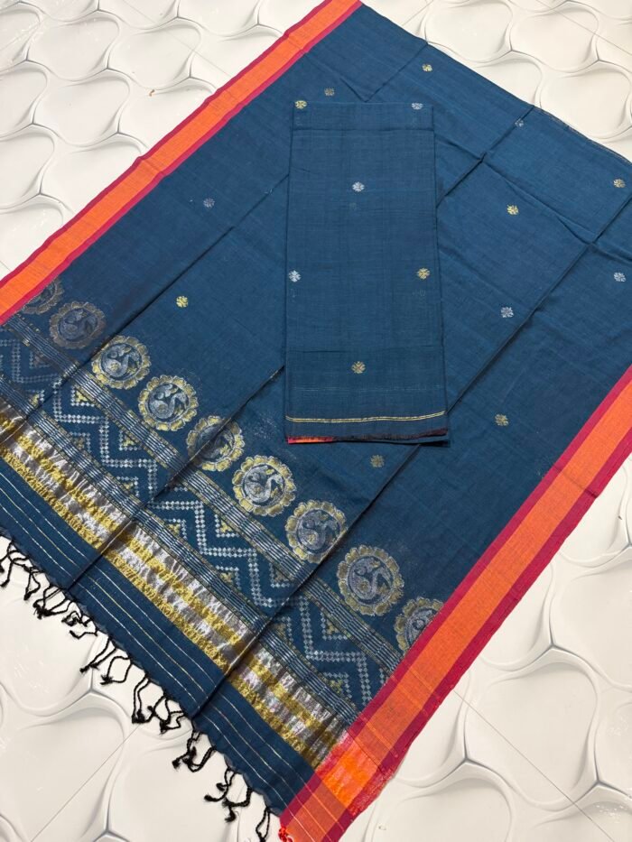 Pure Cotton Unstitched Jamdani Suit – Elegant 2-Piece Set