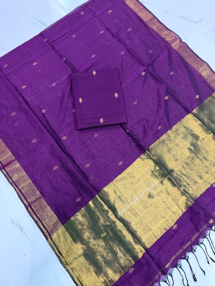 Maheshwari Cotton Top & Dupatta Set (Unstitched)