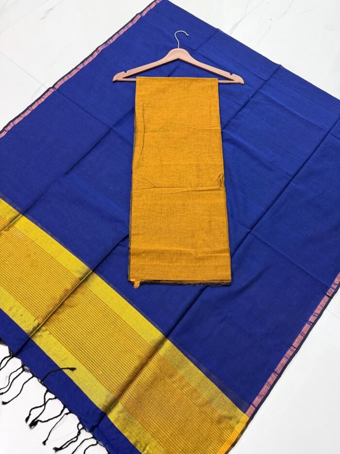 Maheshwari Cotton Top & Dupatta Set (Unstitched)