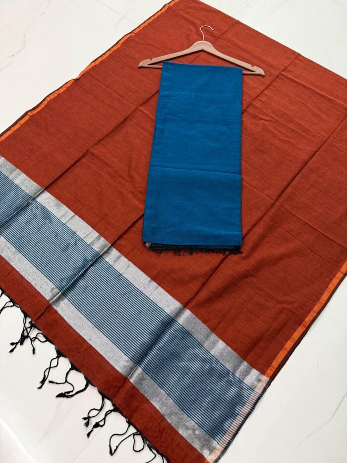 Maheshwari Cotton Top & Dupatta Set (Unstitched)