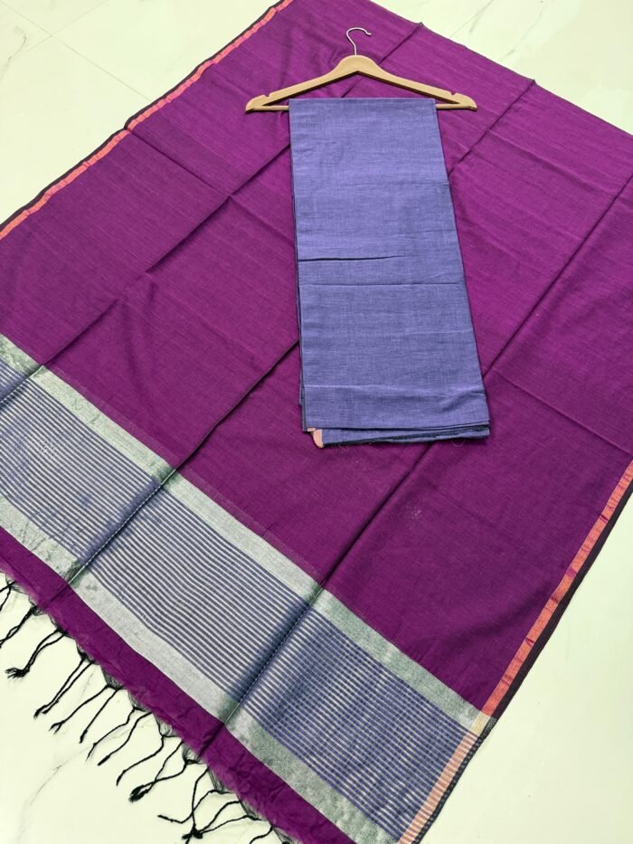Maheshwari Cotton Top & Dupatta Set (Unstitched)