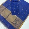Cotton Silk Check Maheshwari Top & Dupatta Set (Unstitched)