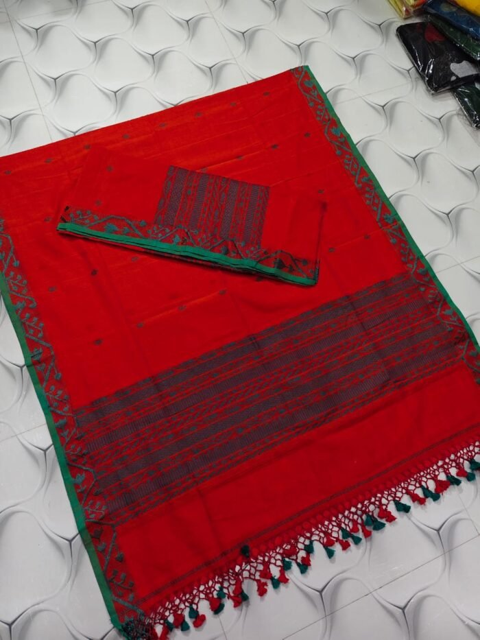 Classic Cotton Weaving Top & Dupatta Set (Unstitched)