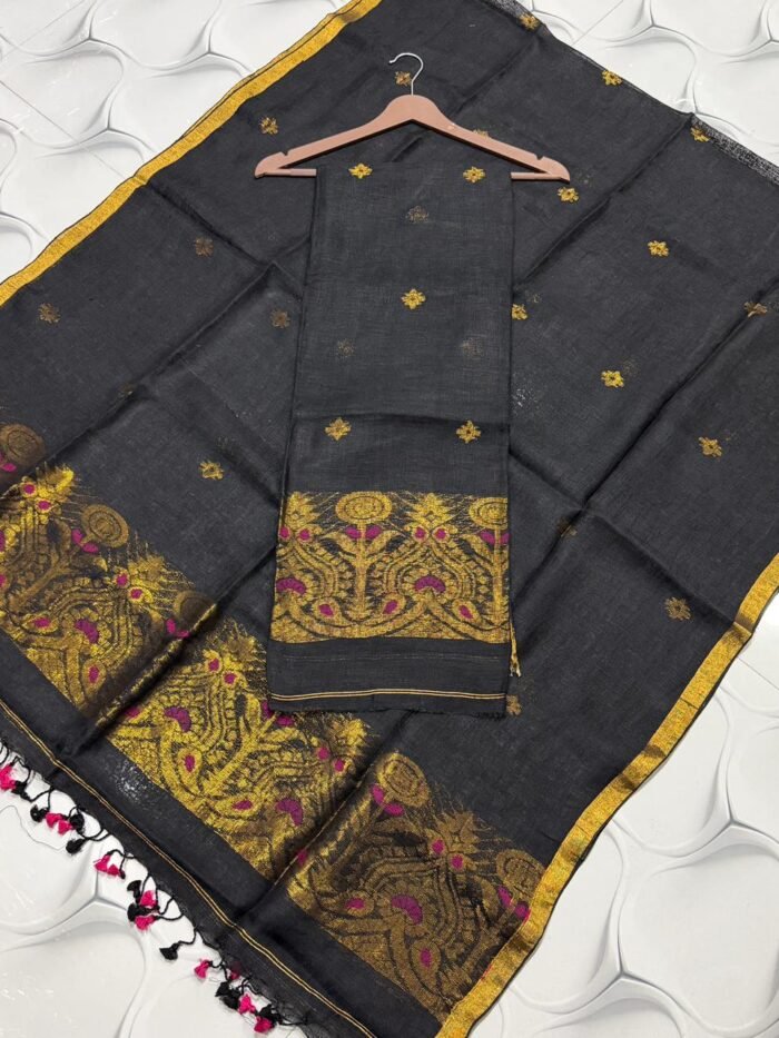 Premium Linen Top & Dupatta Set (Unstitched)