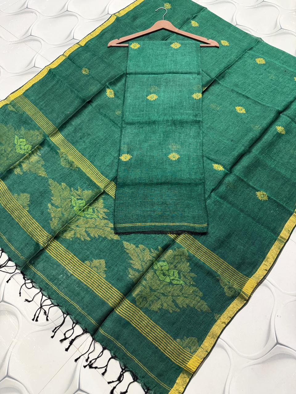 Premium Linen Top & Dupatta Set (Unstitched)