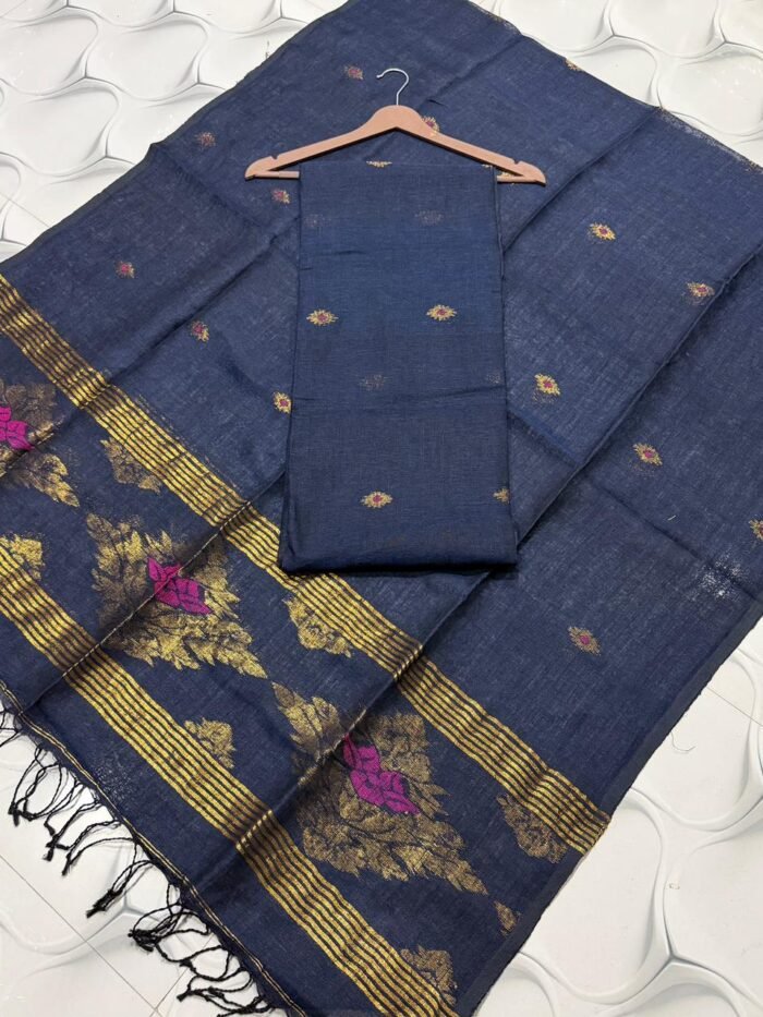 Premium Linen Top & Dupatta Set (Unstitched)