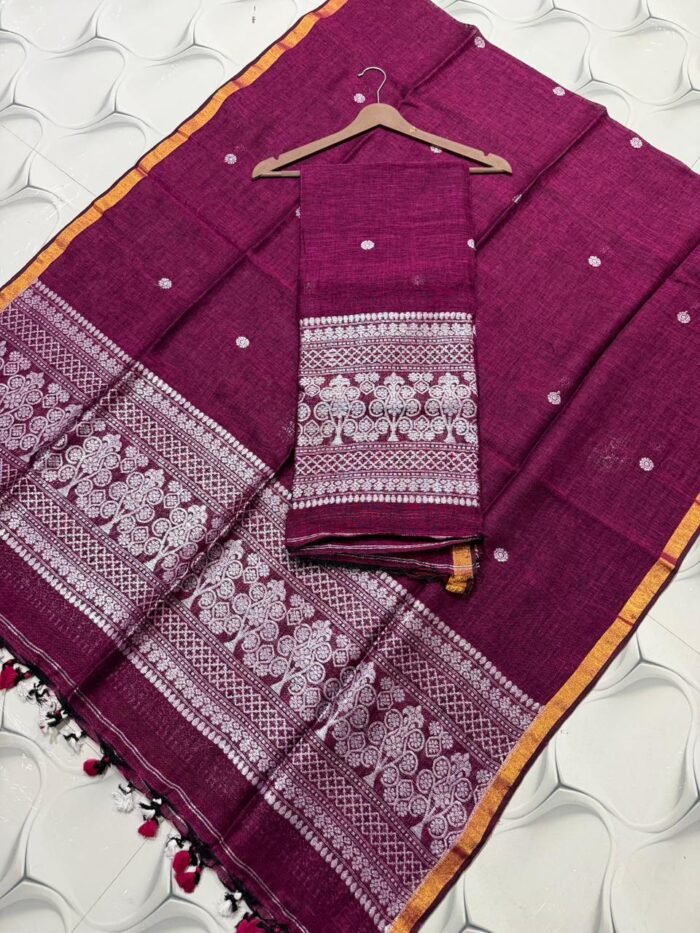 Premium Linen Top & Dupatta Set (Unstitched)