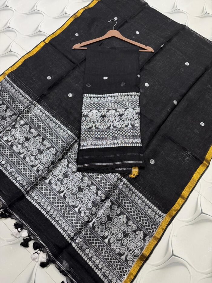 Premium Linen Top & Dupatta Set (Unstitched)
