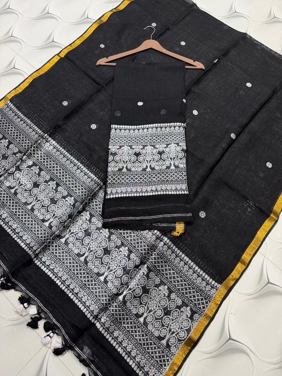 Premium Linen Top & Dupatta Set (Unstitched)