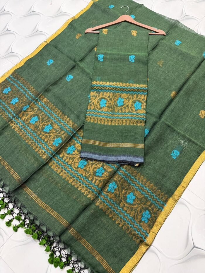 Premium Linen Top & Dupatta Set (Unstitched)