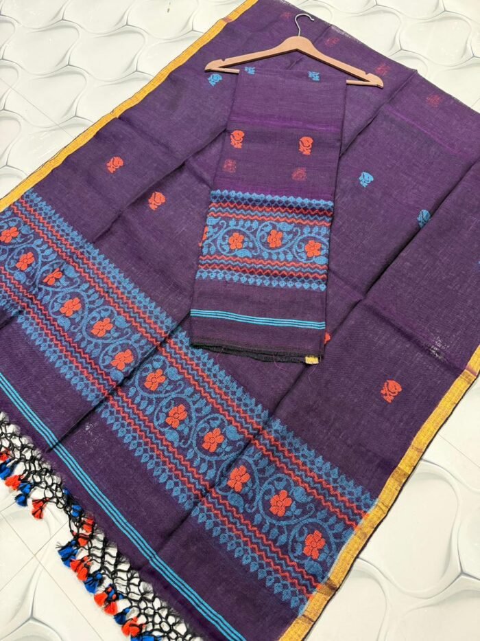 Premium Linen Top & Dupatta Set (Unstitched)