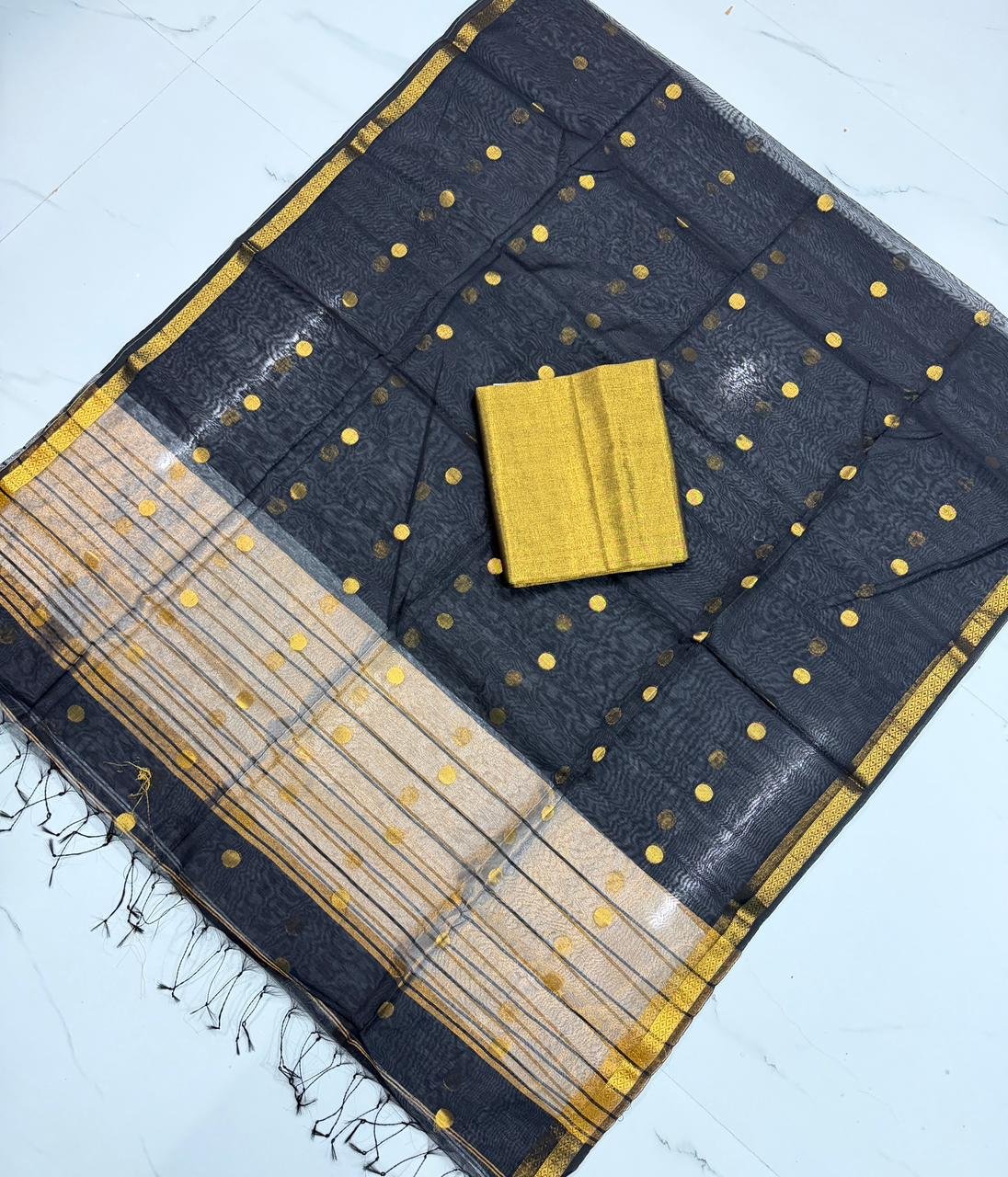 Premium Maheshwari Cotton Silk Unstitched Suite Set