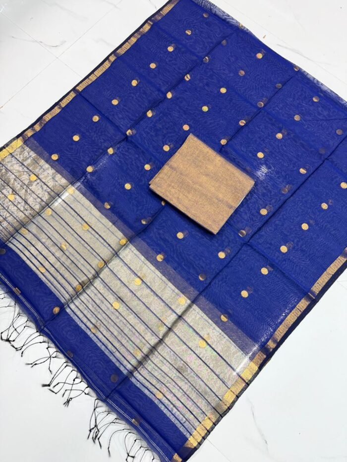 Premium Maheshwari Cotton Silk Unstitched Suite Set
