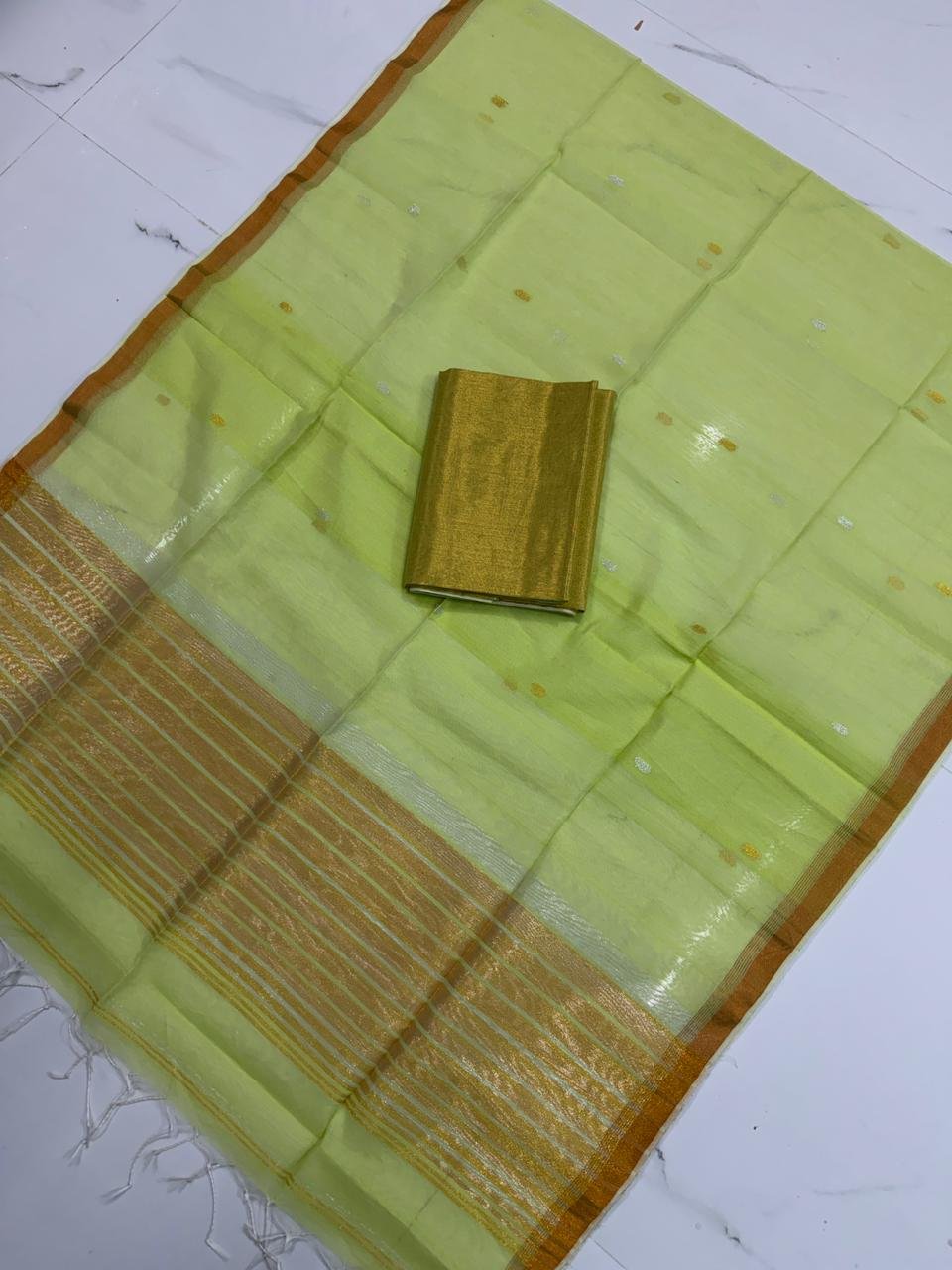 Premium Maheshwari Cotton Silk Unstitched Suite Set