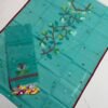 Premium Muslin Unstitched Suite with Handwoven Floral Vine & Tasseled Dupatta