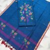 Premium Pure Linen Top & Dupatta Set with Artisanal Tree & Bird Motifs