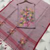 Premium Pure Linen Top & Dupatta Set with Artisanal Tree & Bird Motifs